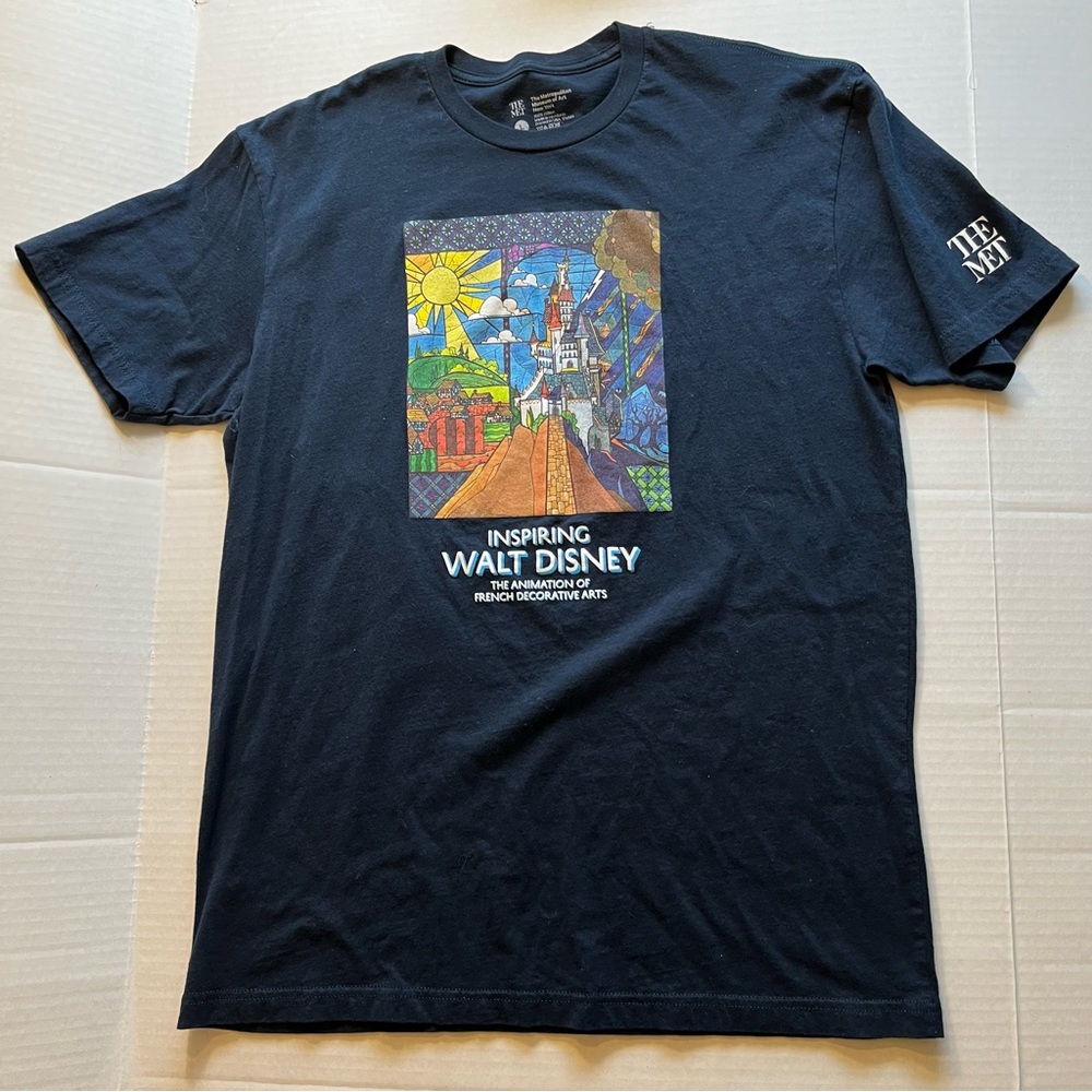 The Met Inspiring Walt Disney T Shirt Black 1 Sided Tee Sz L French Decorative A